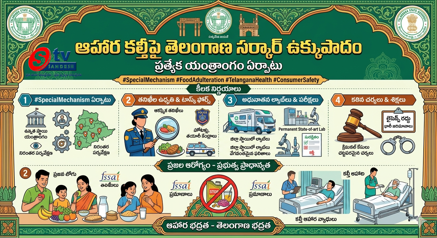 ఆహార కల్తీపై తెలంగాణ సర్కార్ ఉక్కుపాదం: ప్రత్యేక యంత్రాంగం ఏర్పాటుకు సీఎం ఆదేశం